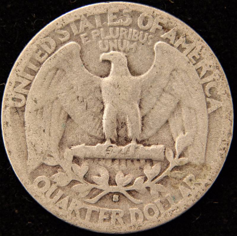 1943-S WASHINGTON SILVER QUARTER FINE