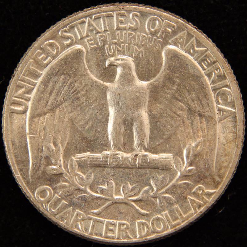 1964 WASHINGTON SILVER QUARTER AU