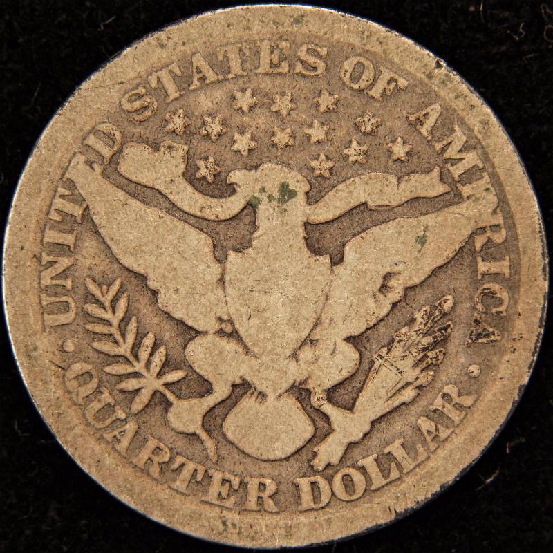 1895 BARBER SILVER QUARTER GOOD