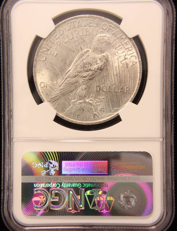1922 PEACE SILVER DOLLAR CERTIFIED MS63 NGC