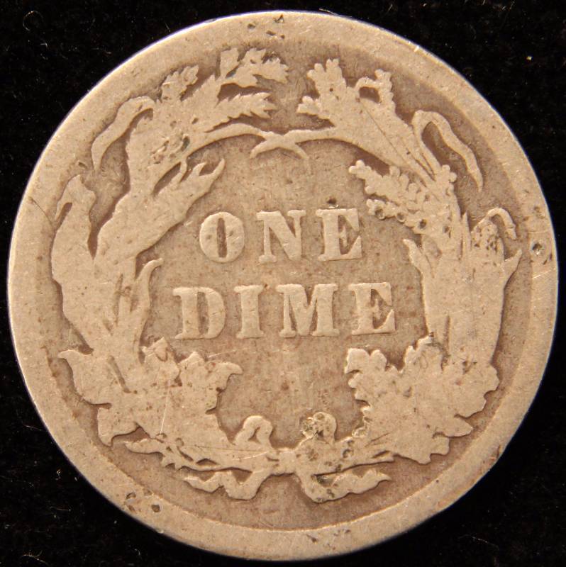 1891 SEATED LIBERTY SILVER DIME FINE