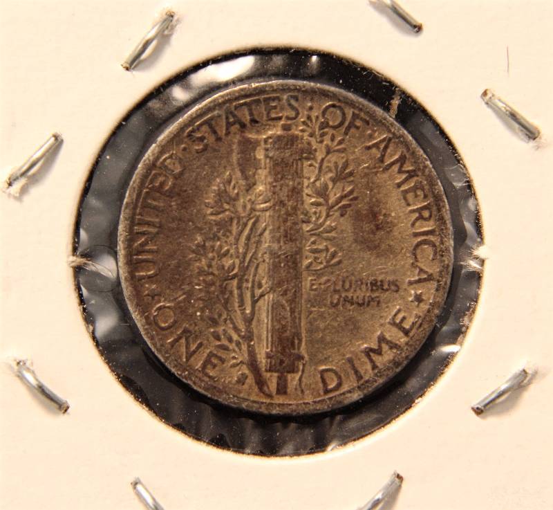 1944-S MERCURY SILVER DIME FINE