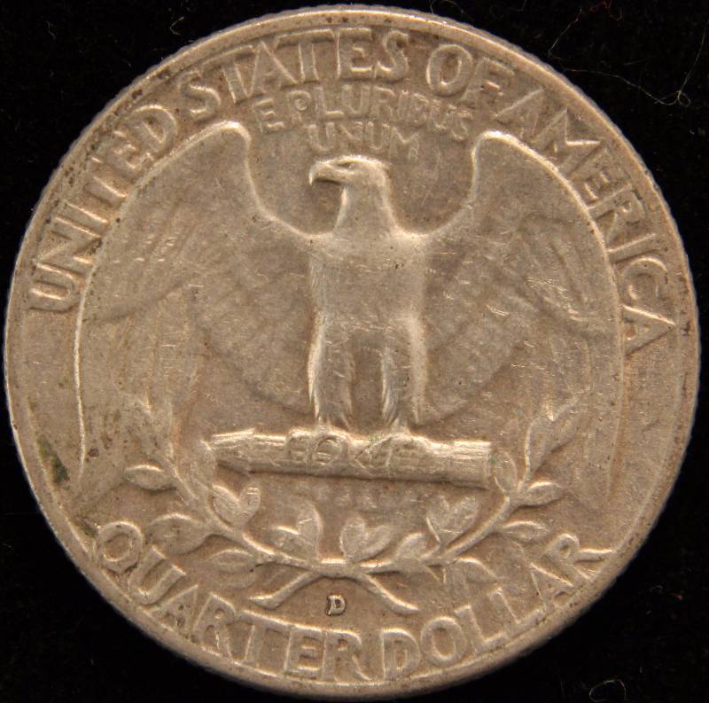 1958-D WASHINGTON SILVER QUARTER VF