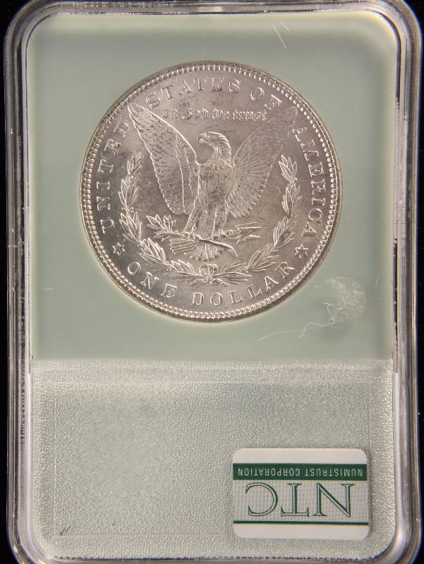 1896 MORGAN SILVER DOLLAR CERTIFIED MS66 BY NTC