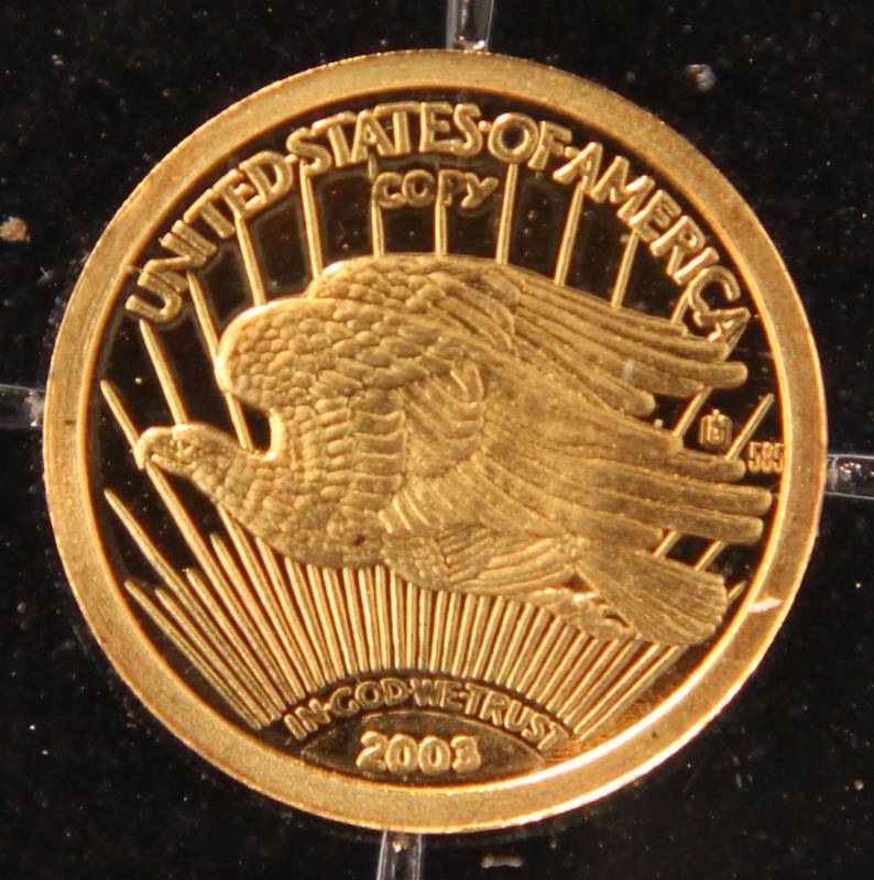 PROOF GOLD 12 GRAM (.5 G) .585 (14K) IN AIRTITE HOLDER WITH CERTIFICATE
