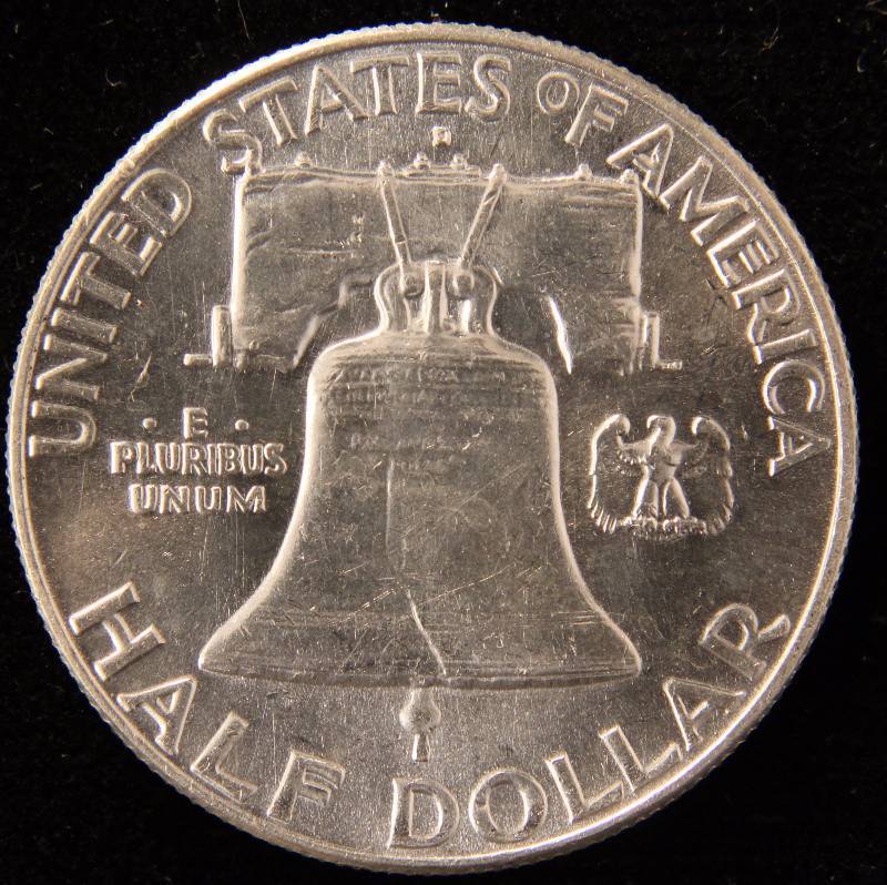 1963-D FRANKLIN SILVER HALF DOLLAR BU UNC