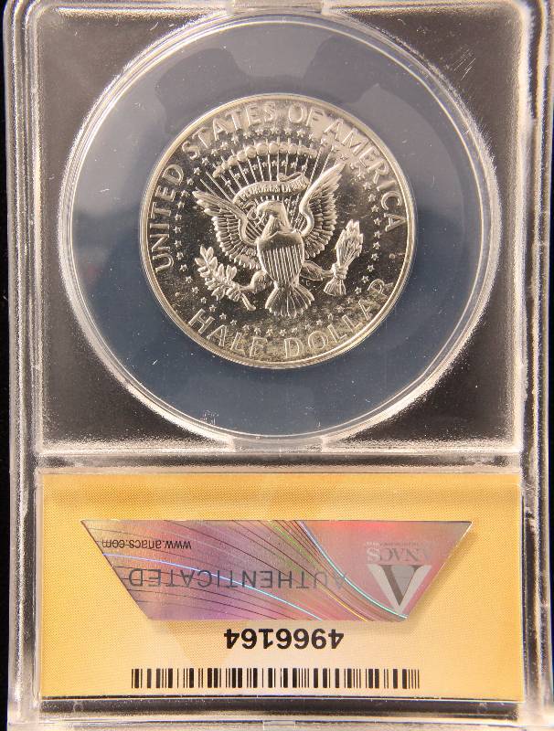 1967 KENNEDY SMS (SPECIAL MINT SET) 40% SILVER HALF DOLLAR MS66 ANACS