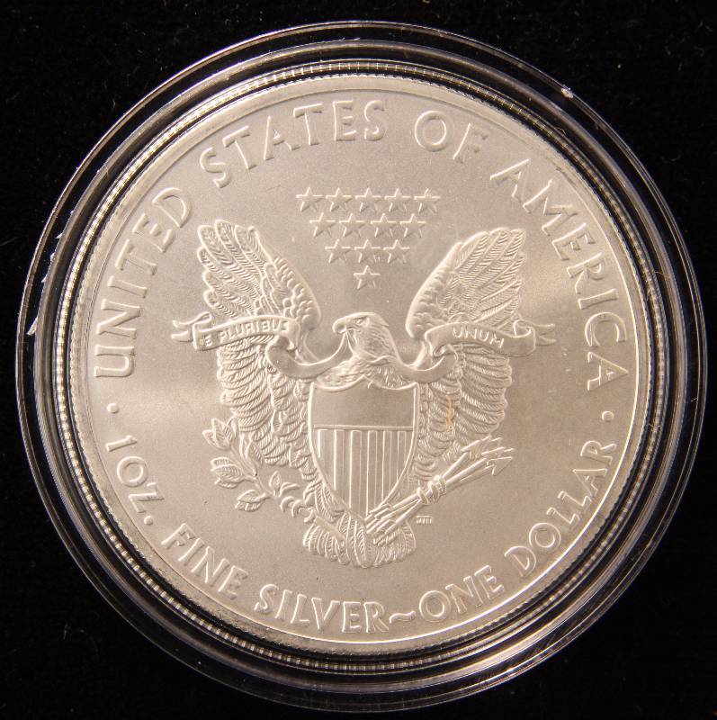 2012 AMERICAN SILVER EAGLE 1 TROY OZ. .999 FINE SILVER DOLLAR IN AIRTITE CAPSULE