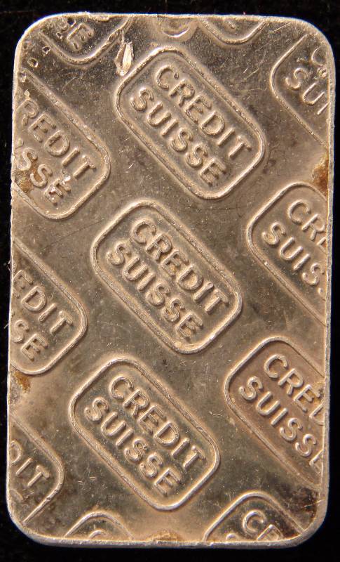 5 GRAM .999 FINE SILVER BAR CREDIT SUISSE