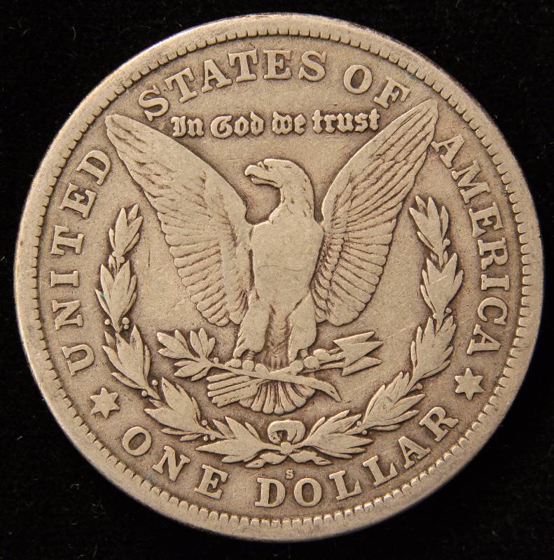 1921-S MORGAN SILVER DOLLAR FINE