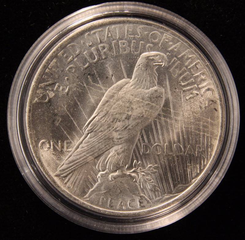 1923 PEACE SILVER DOLLAR BU-UNC IN AIRTITE HOLDER