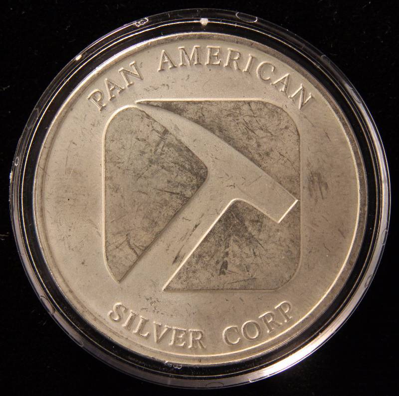 1 TROY OZ. .999 FINE SILVER PAN AMERICAN SILVER CORP IN AIRITITE HOLDER