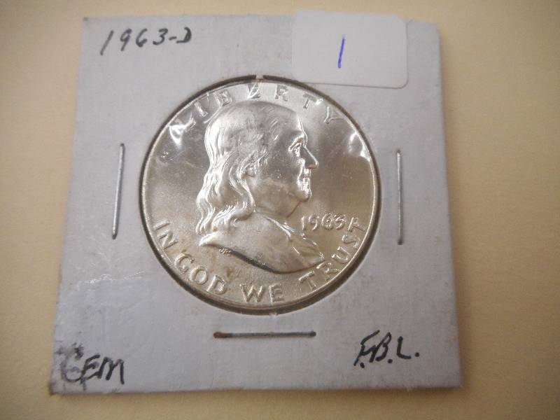 1963-D Franklin Half Dollar, Near F...