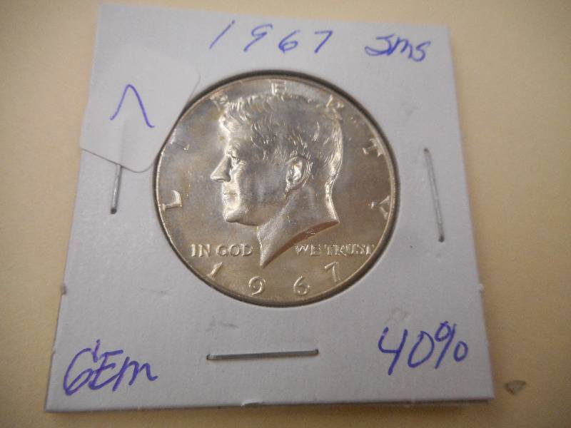 1967 Kennedy Half, 40% Silver Coin ...