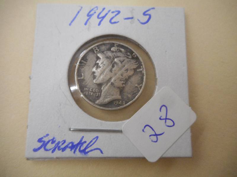 1942-S Mercury Dime, Has Some Damag...