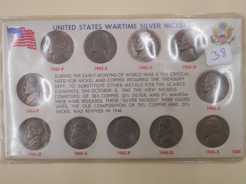 Set Of Silver War Nickels, UNC...