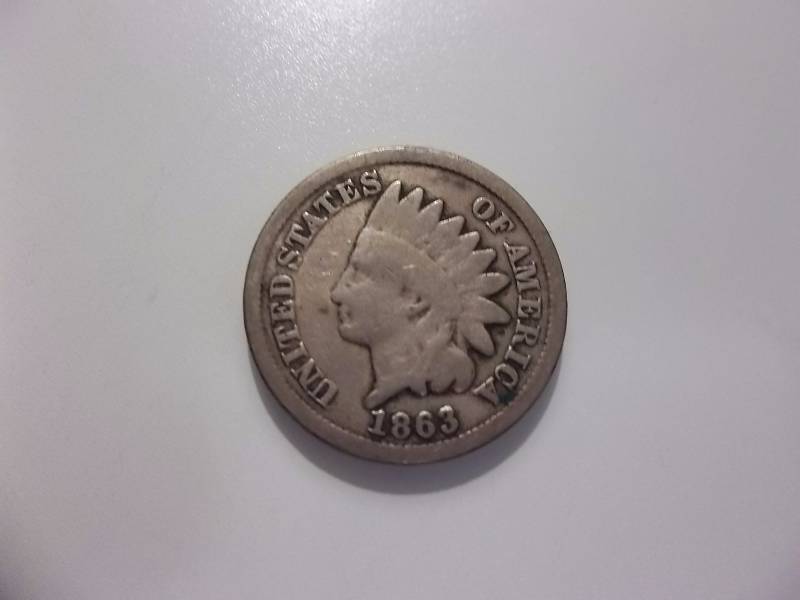 1863 Indian Head Bronze Cent Better Grade