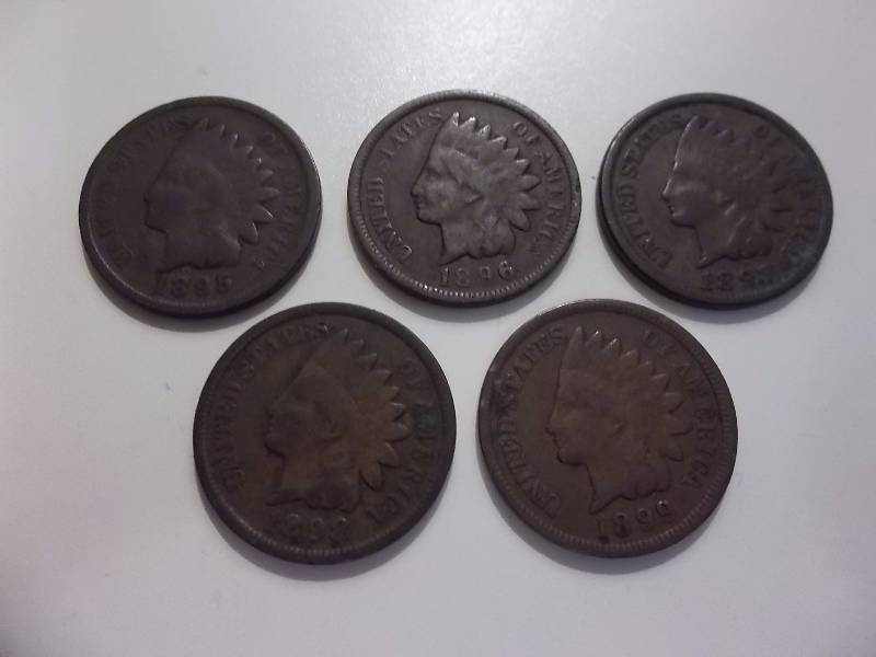 1895, 1896, 1897. 1898, 1899 Indian Head Cents Better Grades