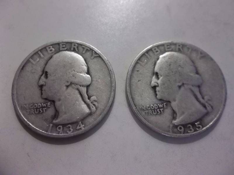 1934, 1935 Washington Quarters