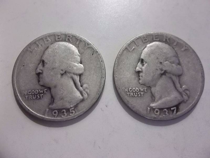 1935 , 1937 Washington Quarters