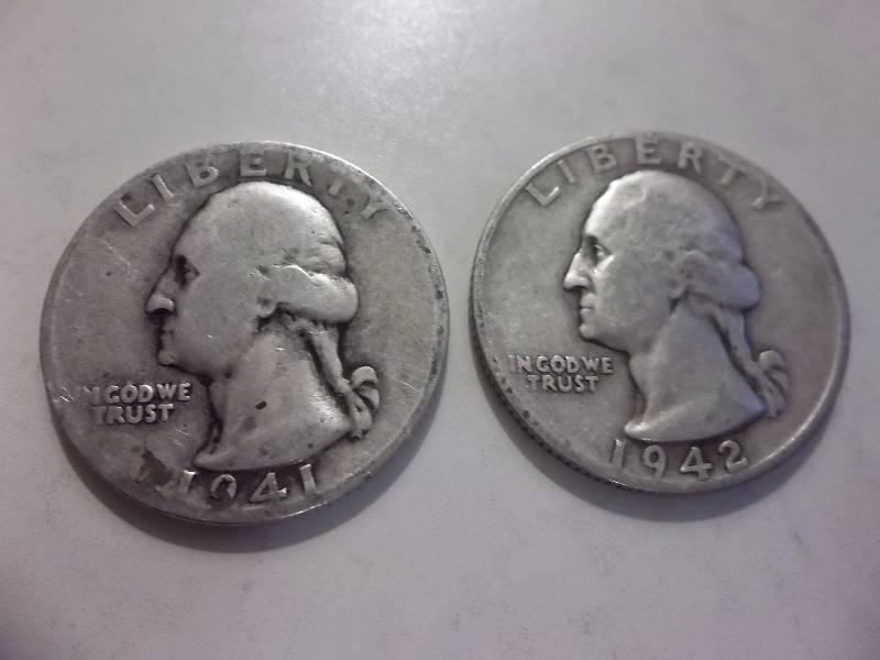 1941 S, 1942 S Washington Quarters