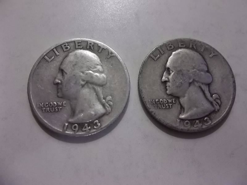 1943 S, 1943 D Washington Quarters