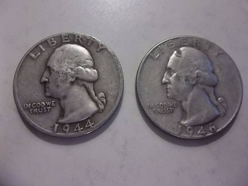 1944, 1946 Washington Quarters