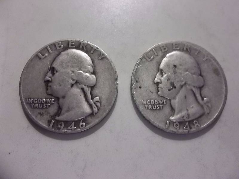 1946, 1948 S Washington Quarters