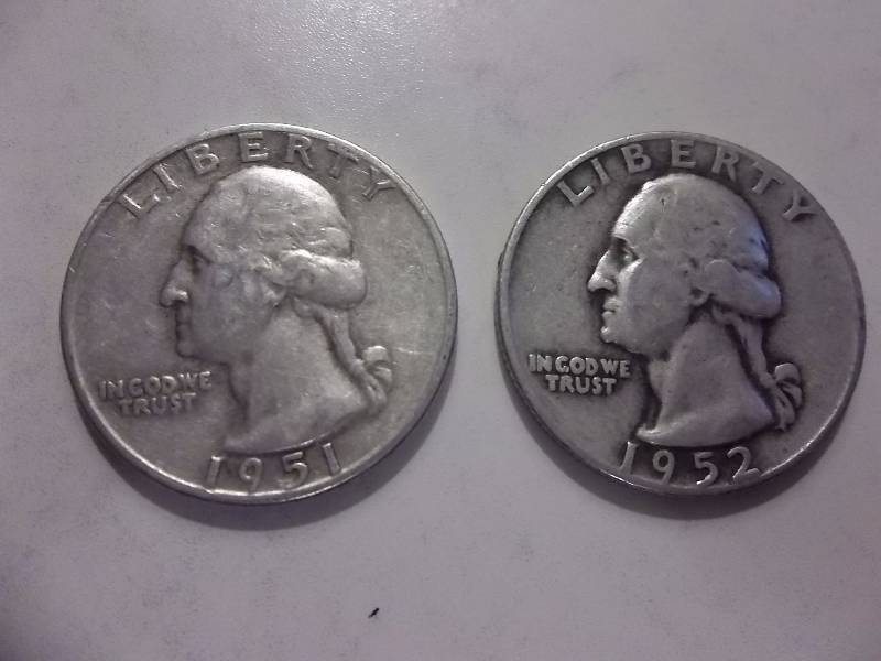 1951 D, 1952 D Washington Quarters