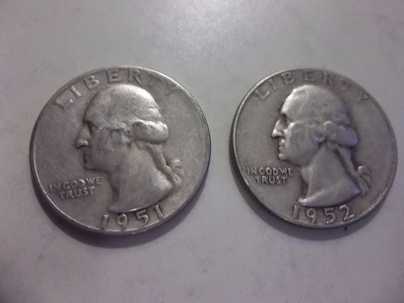1951 S, 1952 S Washington Quarters