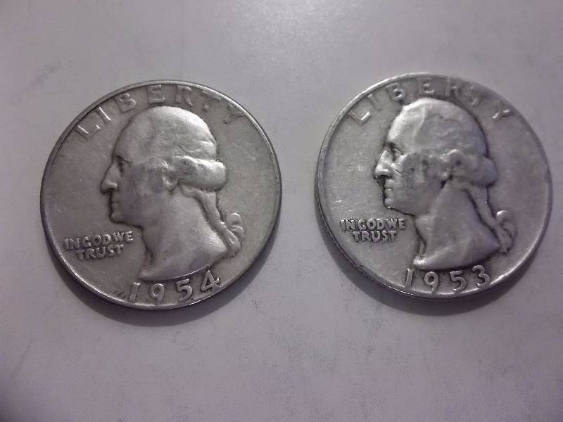 1953,1954  Washington Quarters