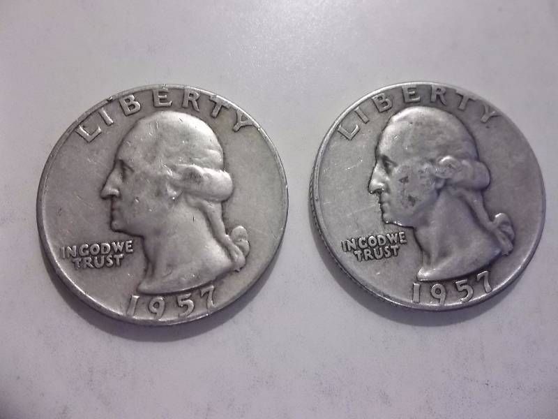1957, 1957 D Washington Quarters Better Grades
