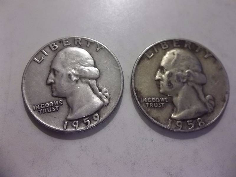 1958 D, 1959  Washington Quarters Better Grades