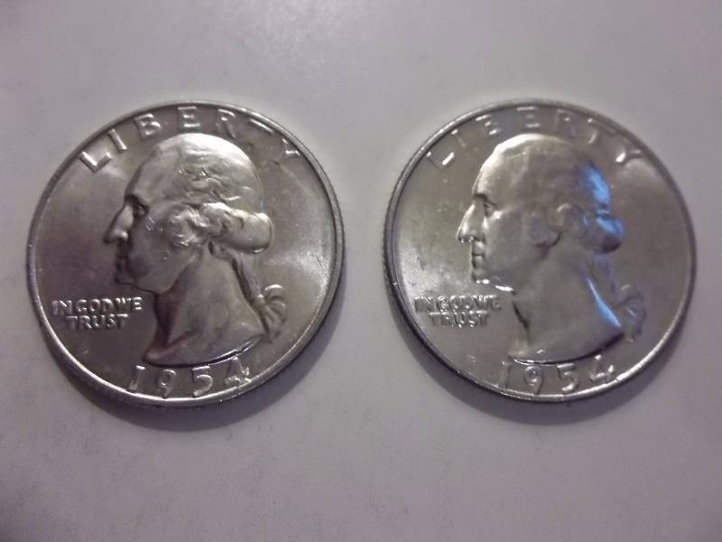 1954 D, 1954 D Washington Quarters BU