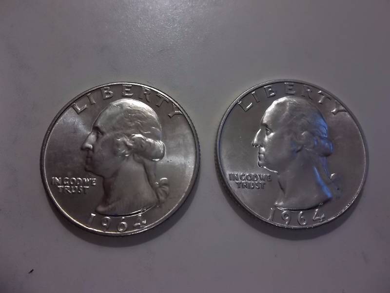 1964, 1964 D  Washington Quarters BU