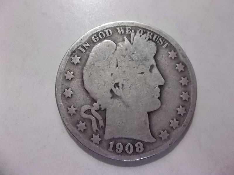1908 S Barber Half Dollar
