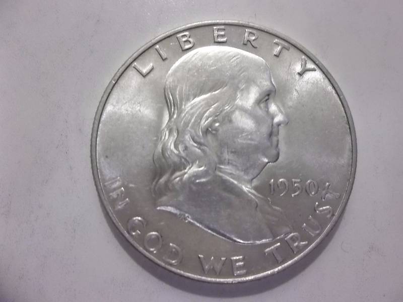 1950 D Franklin Half Dollar Dollar BU