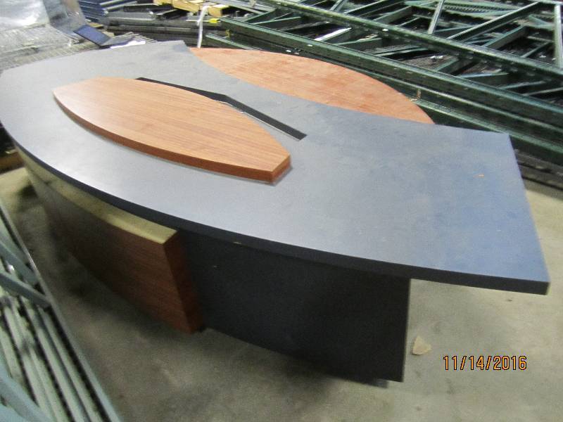 Executive desk, 10.5 feet at widest...