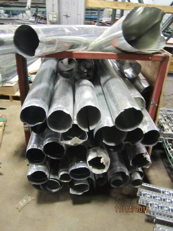 Lot of duct and other metal planks,...