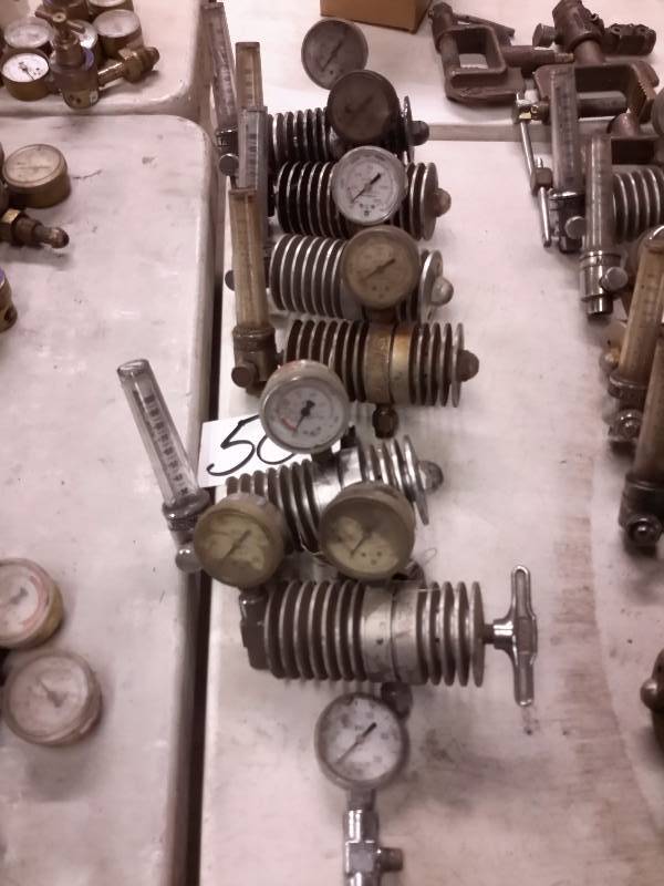 lot 50 image: Misc. Gas Control Gauges as shown