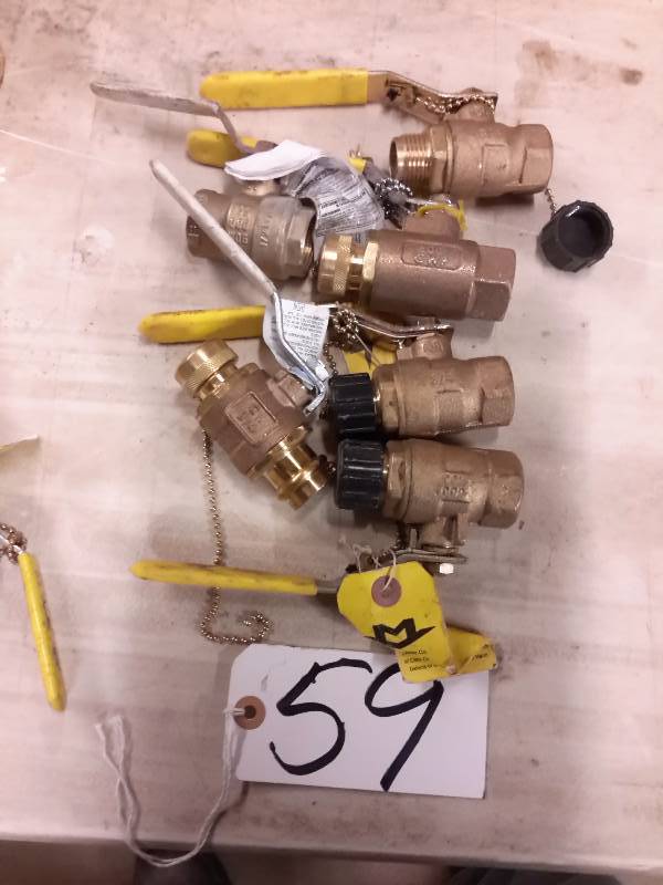 lot 59 image: Misc. Valves as shown, 34 in