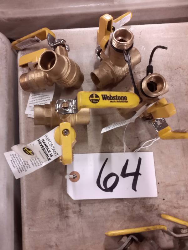 lot 64 image: Webstone valves as shown