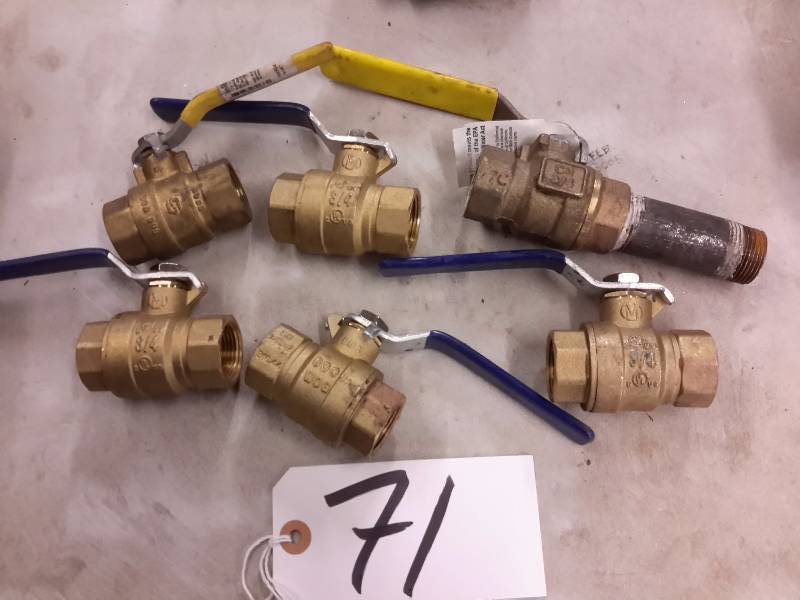 lot 71 image: 6, 34 in valves as shown