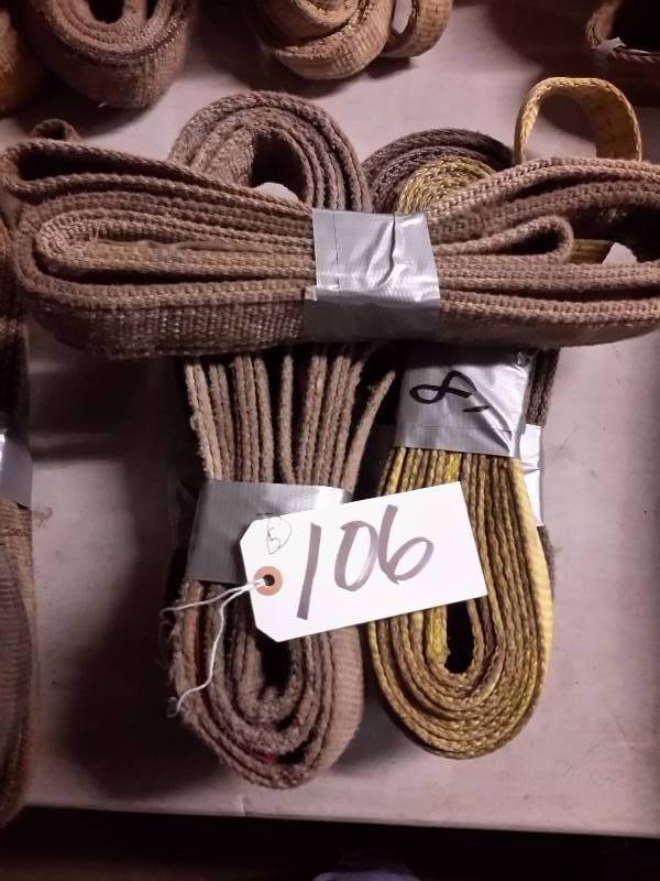 lot 106 image: 5 Tow straps as shown
