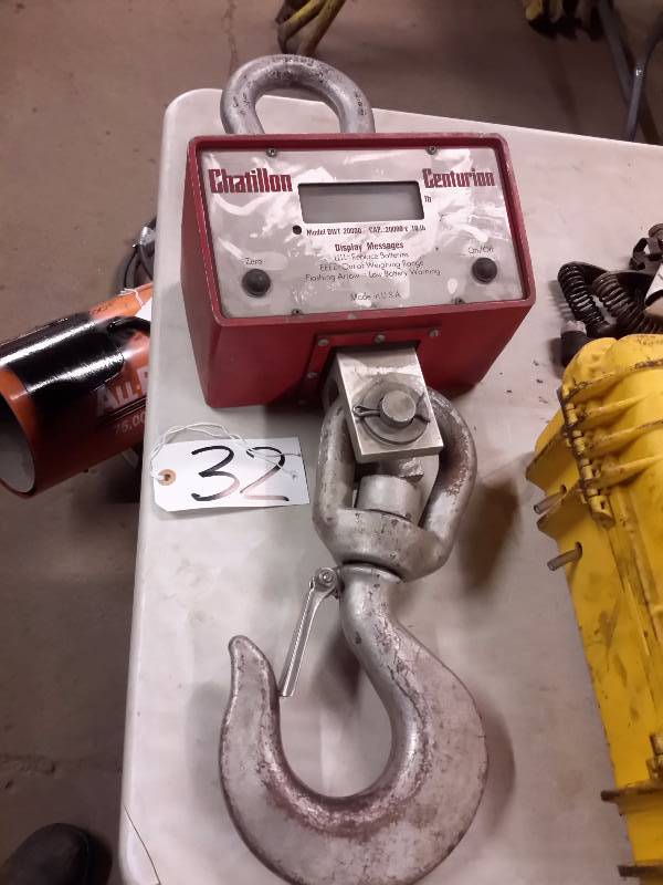 lot 32 image: CHATILLON Centurion Model DWT 20000 x 10 lb scale