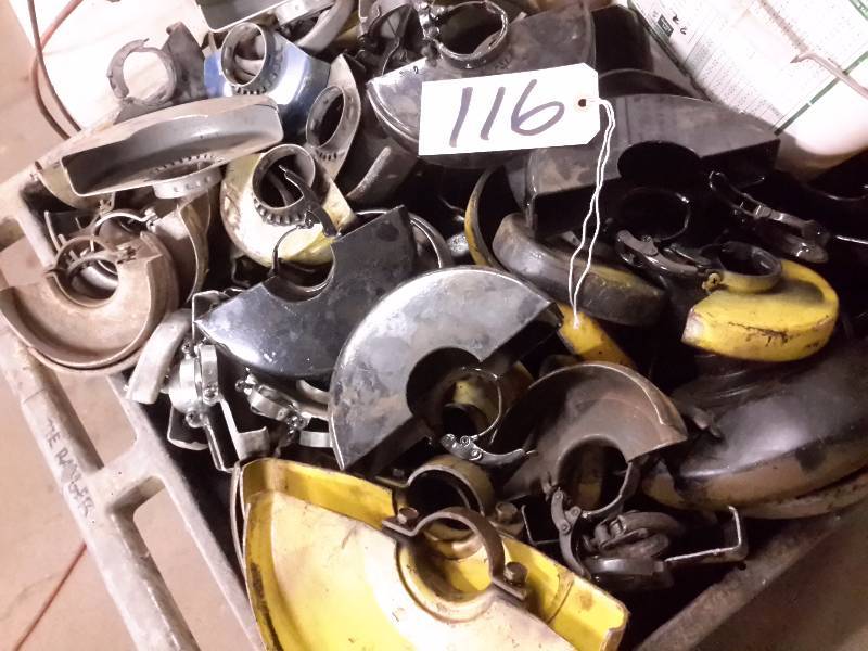 lot 116 image: Large Lot of Angle Grinder Guards.. Misc. Sizes