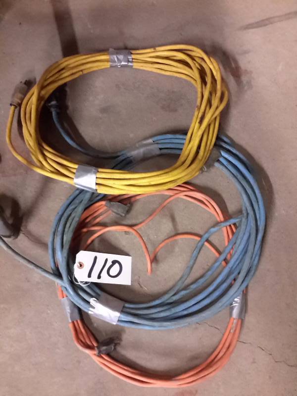 lot 110 image: 3 Electric Cords Each 25 ft