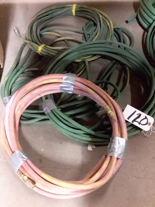 lot 120 image: 3,Small Diameter Air hose, 1 Water hose