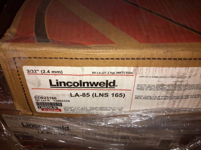 lot 195F image: 5 Boxes, Lincoldnweld, LA-85