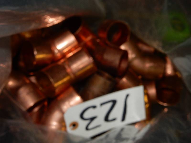 lot 123 image: Copper Fittings 1 12 in 45 Deg Elbows